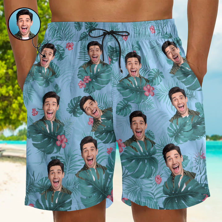 Beach More Worry Less - Personalized Unisex Man Beach Shorts - Gift For Family Members