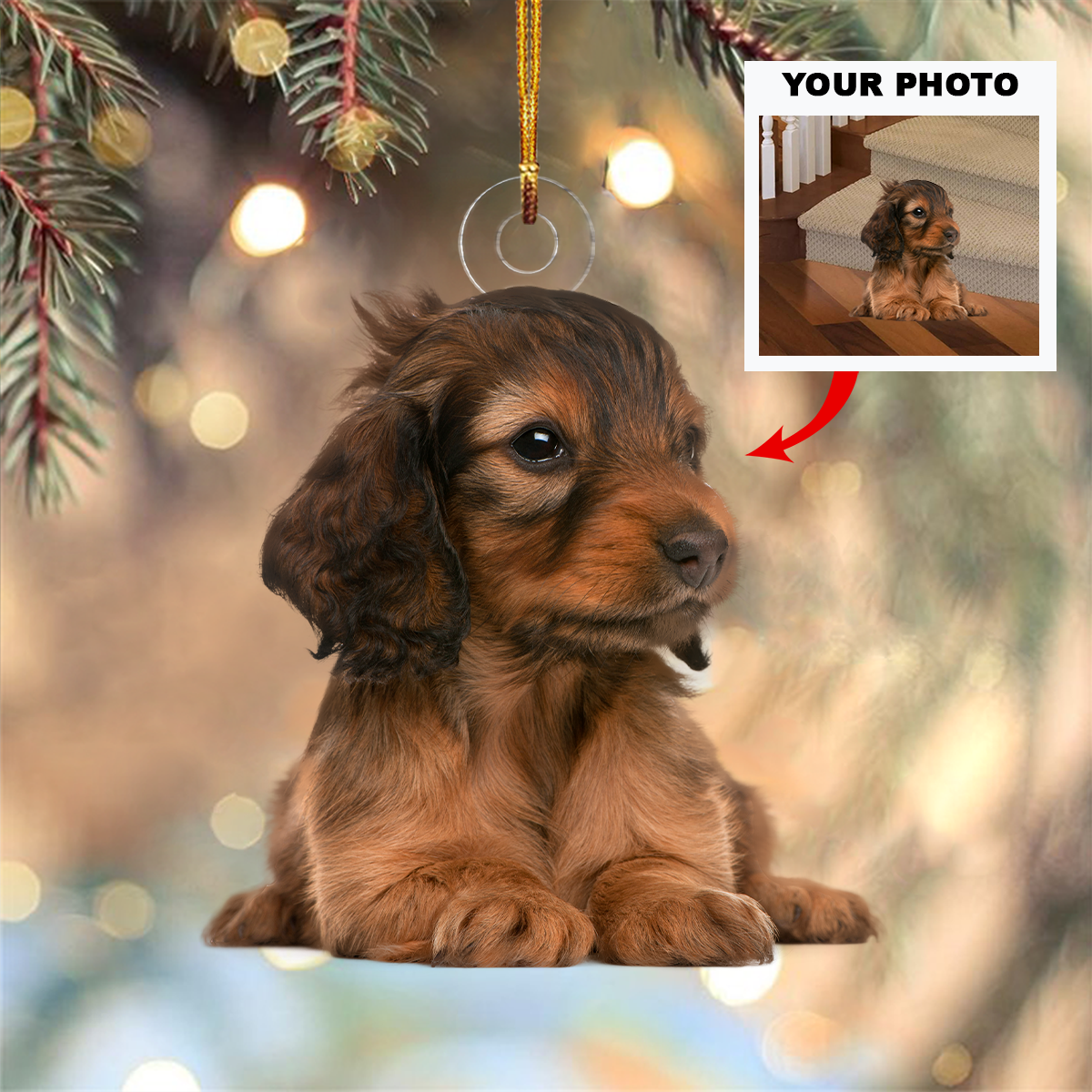 Personalized Photo Mica Ornament - Christmas, Birthday Gift For Pet Mom, Pet Dad, Dog Mom, Dog Dad, Cat Mom, Cat Dad, Dog Parents  -  Customized Your Photo Ornament