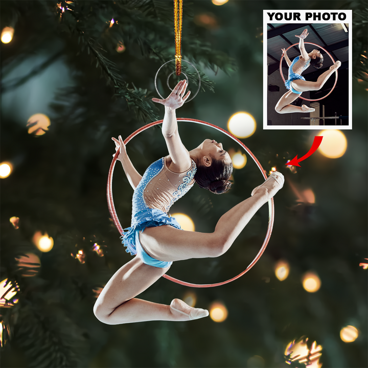 Keep Calm Because I'm A Gymnast - Personalized Custom Photo Mica Ornament - Christmas Gift For Family, Family Members, Gymnastic, Sport Lover, Gymnast Lover, Friends