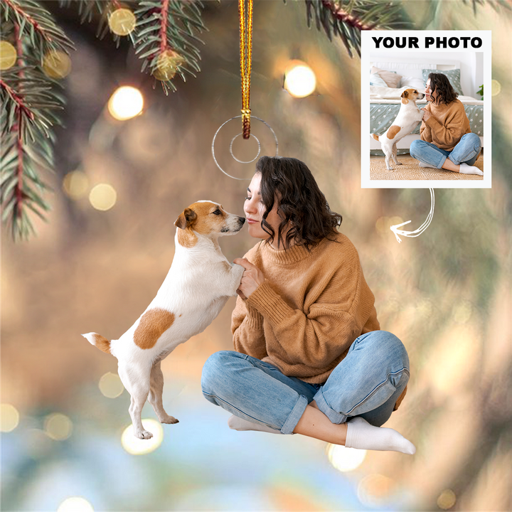 Personalized Photo Mica Ornament- Christmas, Birthday Gift For Family Members, Dog Mom, Dog Dad, Dog Lover, Dog Owner - Customized Your Photo Ornament