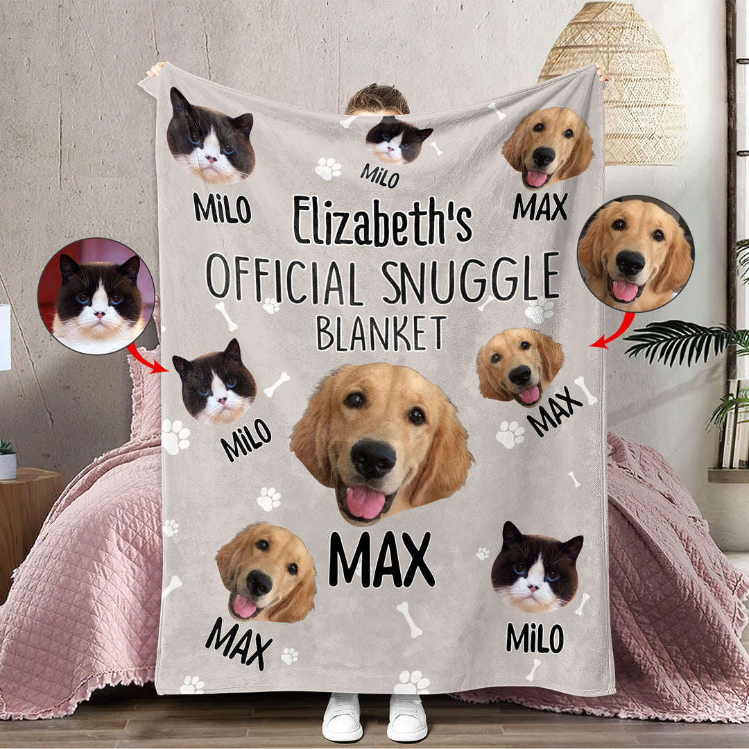 Official Snuggle Blanket Christmas Pet - Personalized Custom Blanket - Christmas Gift For Pet Lover