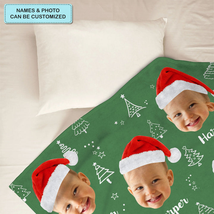 Baby's First Chirstmas 2023 - Personalized Custom Blanket