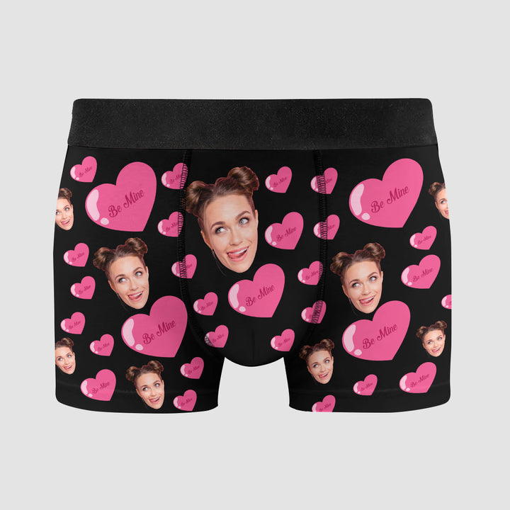 Be Mine - Personalized Custom Men's Boxer Briefs - Gift For Couple, Boyfriend, Husband