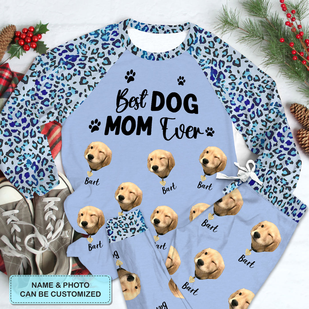 Best Dog Mom Ever - Personalized Custom Raglan Pajama Set - Gift For Dog Lover, Dog Mom, Dog Dad, Dog Owner