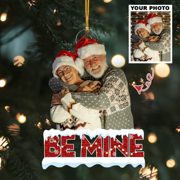 Be Mine Forever - Personalized Custom Photo Mica Ornament - Christmas Gift For Couple, Wife, Husband UPL0HT004