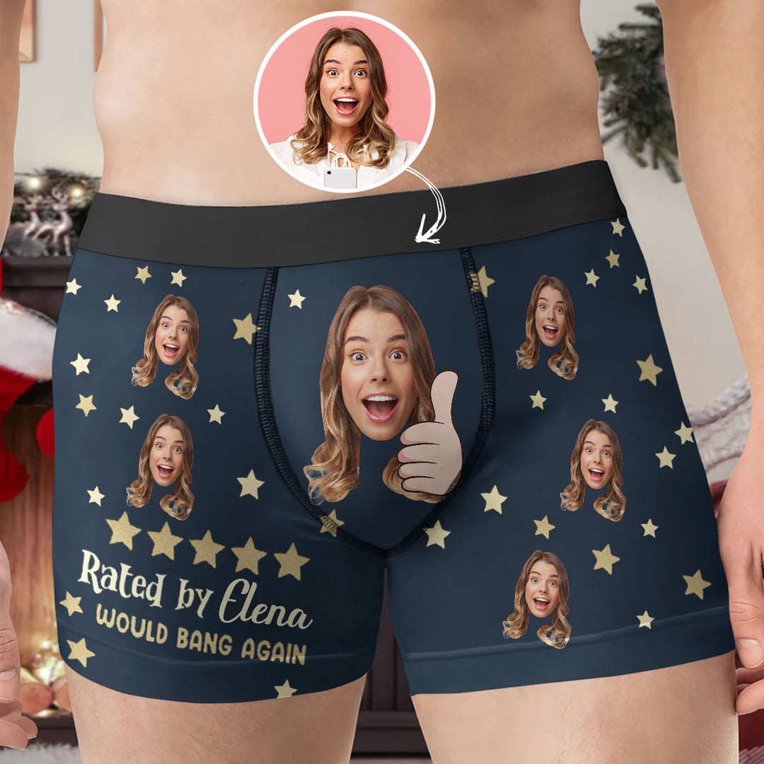 Rated By Her - Personalized Custom Men's Boxer Briefs - Gift For Couple, Boyfriends, Husband
