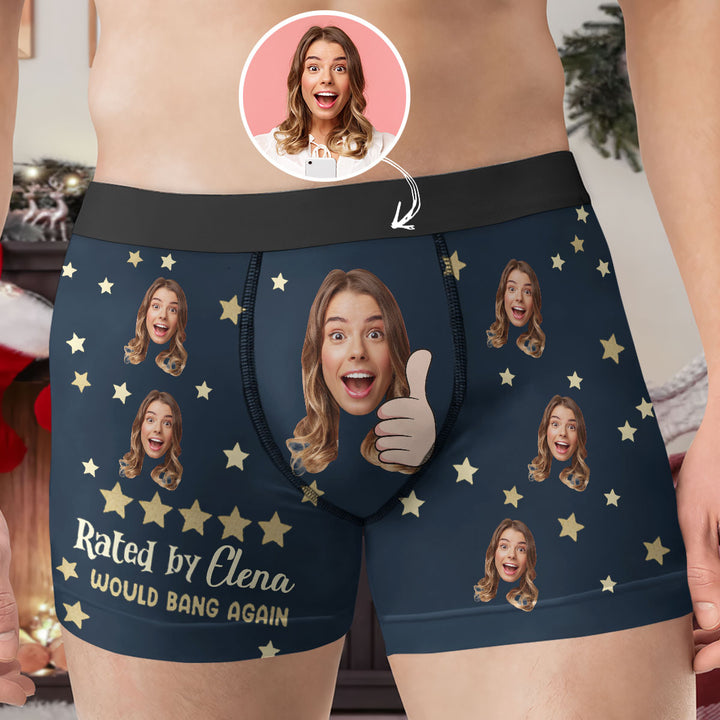 Rated By Her - Personalized Custom Men's Boxer Briefs - Gift For Couple, Boyfriends, Husband