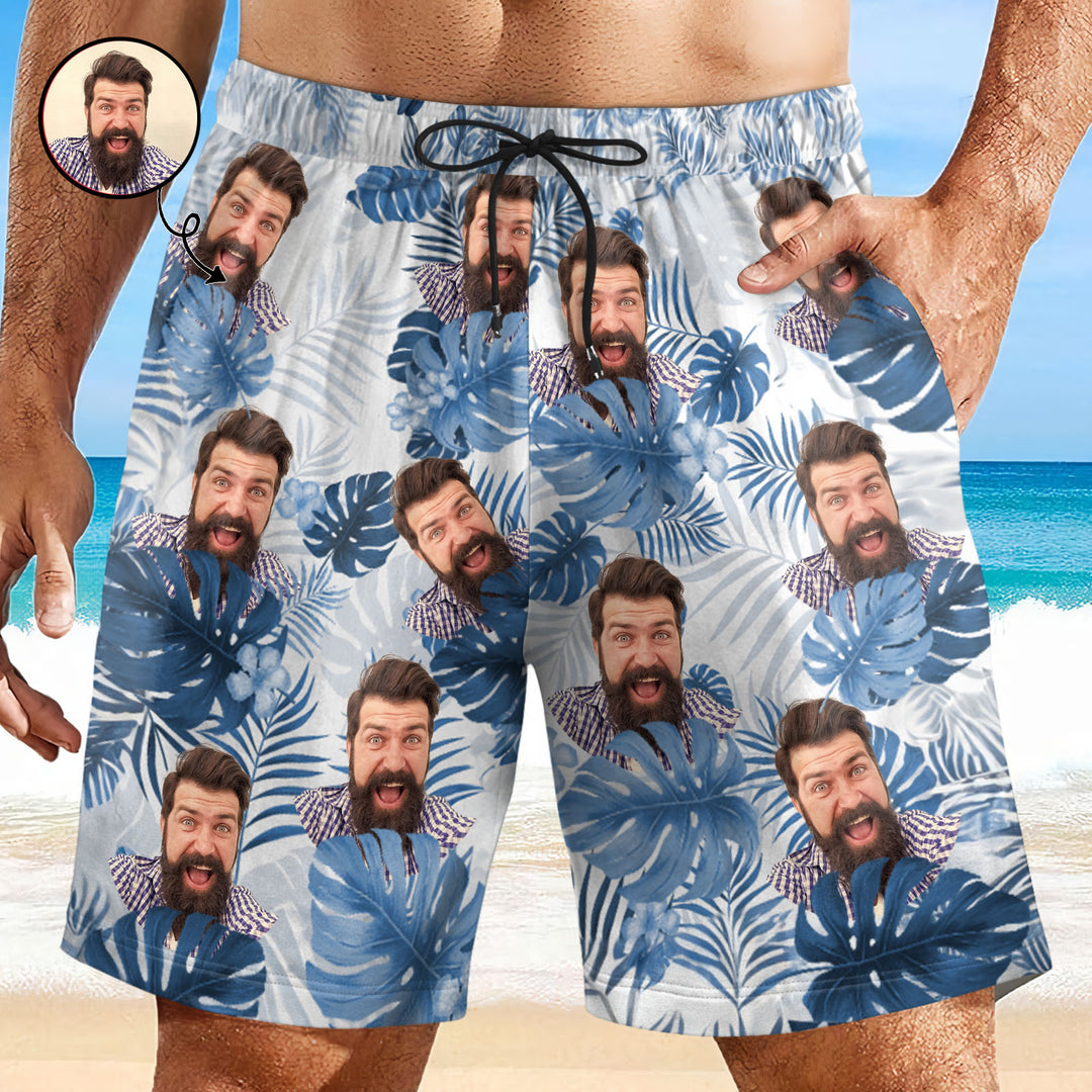 Beach More Worry Less - Personalized Unisex Man Beach Shorts - Gift For Family Members