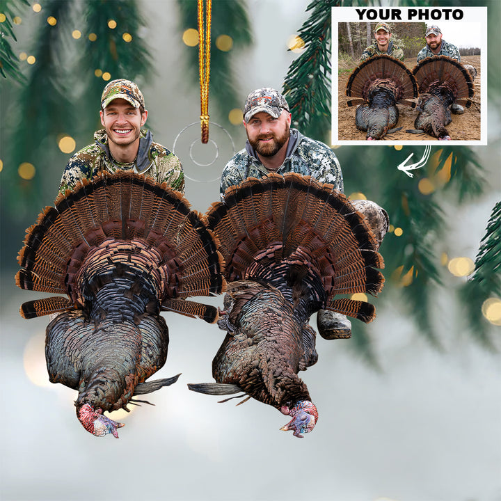Hunting Buddies For Life - Personalized Custom Photo Mica Ornament - Christmas Gift For Hunting Lover, Turkey Hunter, Duck Hunter