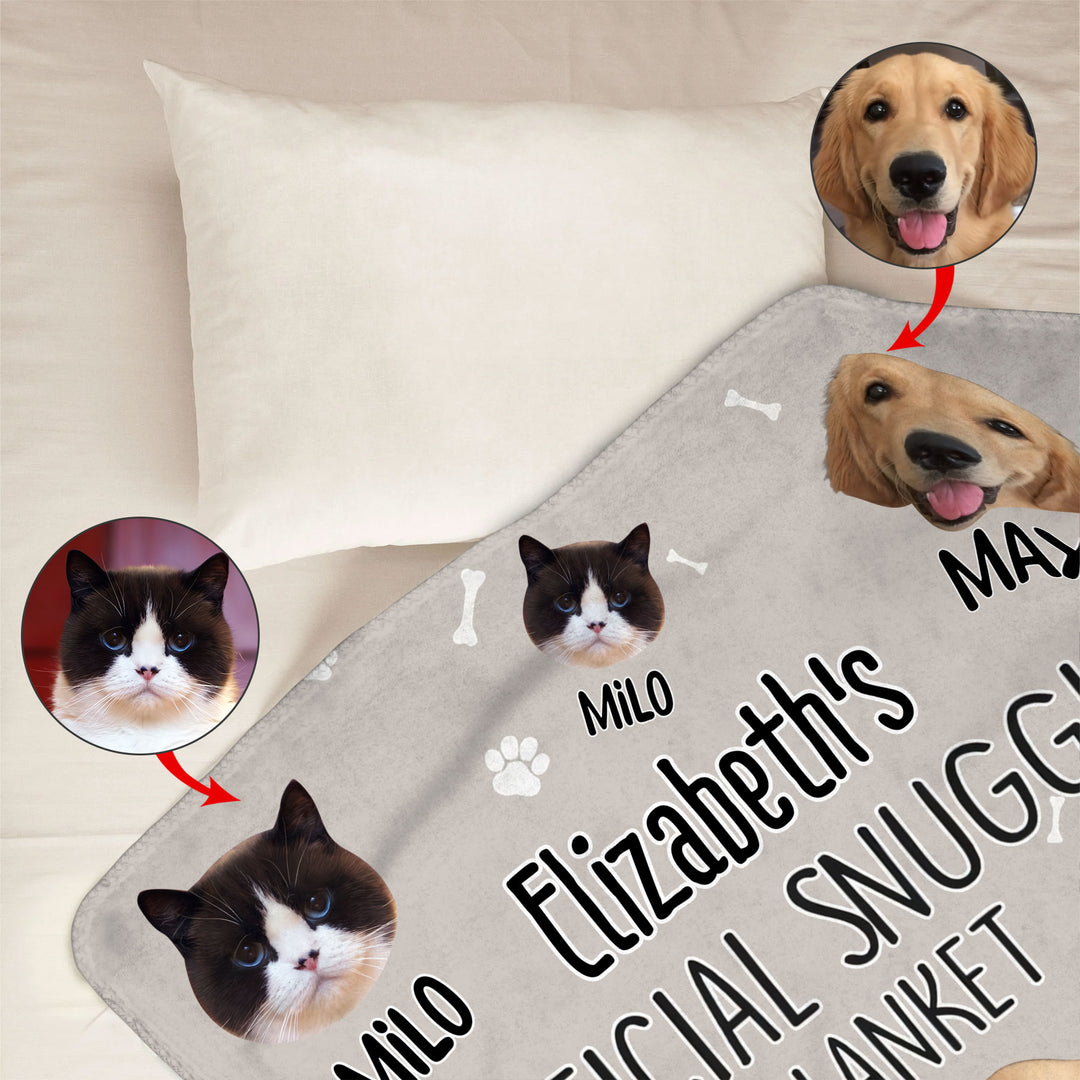 Official Snuggle Blanket Christmas Pet - Personalized Custom Blanket - Christmas Gift For Pet Lover