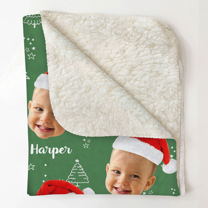 Baby's First Chirstmas 2023 - Personalized Custom Blanket