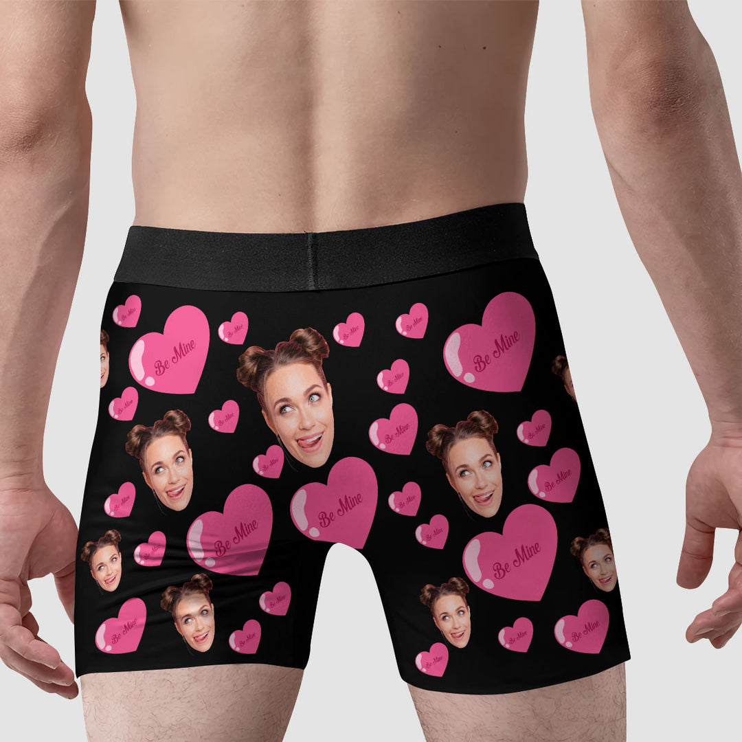Be Mine - Personalized Custom Men's Boxer Briefs - Gift For Couple, Boyfriend, Husband