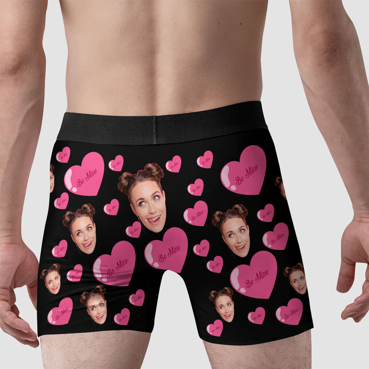 Be Mine - Personalized Custom Men's Boxer Briefs - Gift For Couple, Boyfriend, Husband