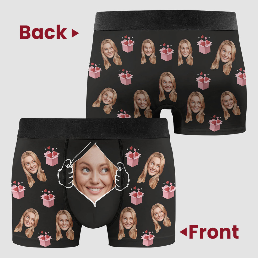 Valentine's Gift - Personalized Custom Men's Boxer Briefs - Gift For Couple, Boyfriend, Husband