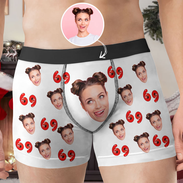 I Love You 69 - Personalized Custom Men's Boxer Briefs - Gift For Couple, Boyfriend, Husband