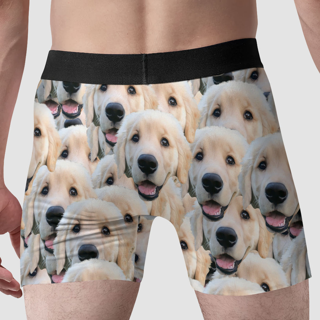 I Love My Dog - Personalized Custom Men's Boxer Briefs - Gift For Dog Lovers, Dog Owners