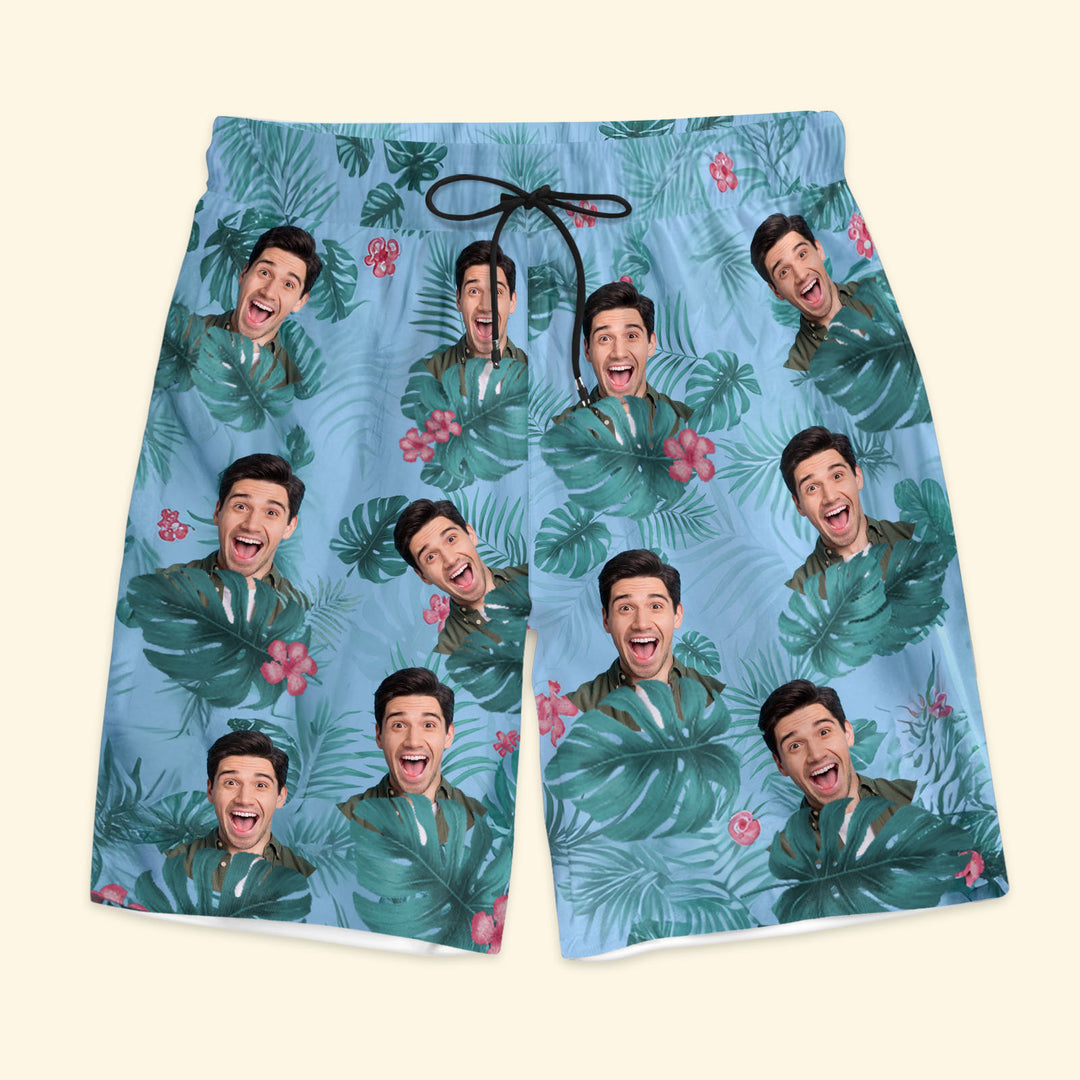 Beach More Worry Less - Personalized Unisex Man Beach Shorts - Gift For Family Members