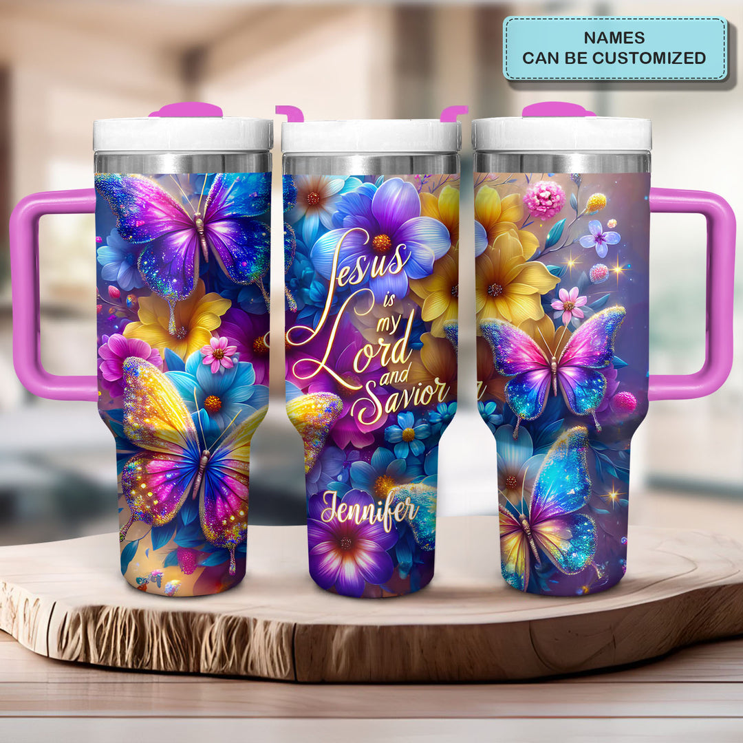 Jesus Is My Lord And Savior - Personalized Tumbler with Handle - Gift For Christian - NCU0DV061