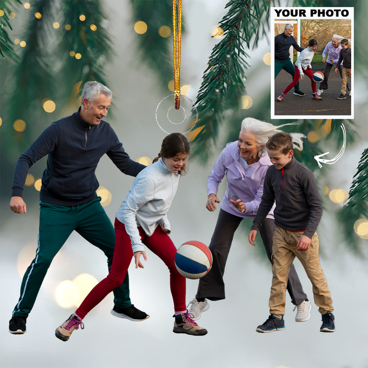 Customized Your Photo Ornament - Personalized Custom Photo Mica Ornament - Christmas Gift For Family Members, Grandma, Grandpa