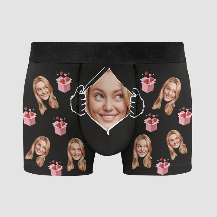 Valentine's Gift - Personalized Custom Men's Boxer Briefs - Gift For Couple, Boyfriend, Husband