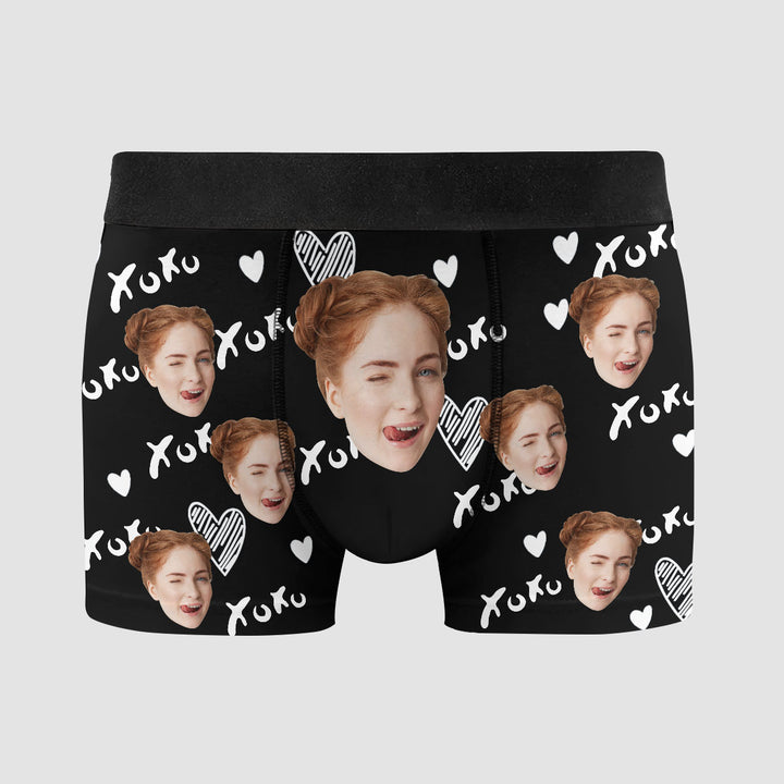 XOXO Gift - Personalized Custom Men's Boxer Briefs - Gift For Couple, Boyfriend, Husband