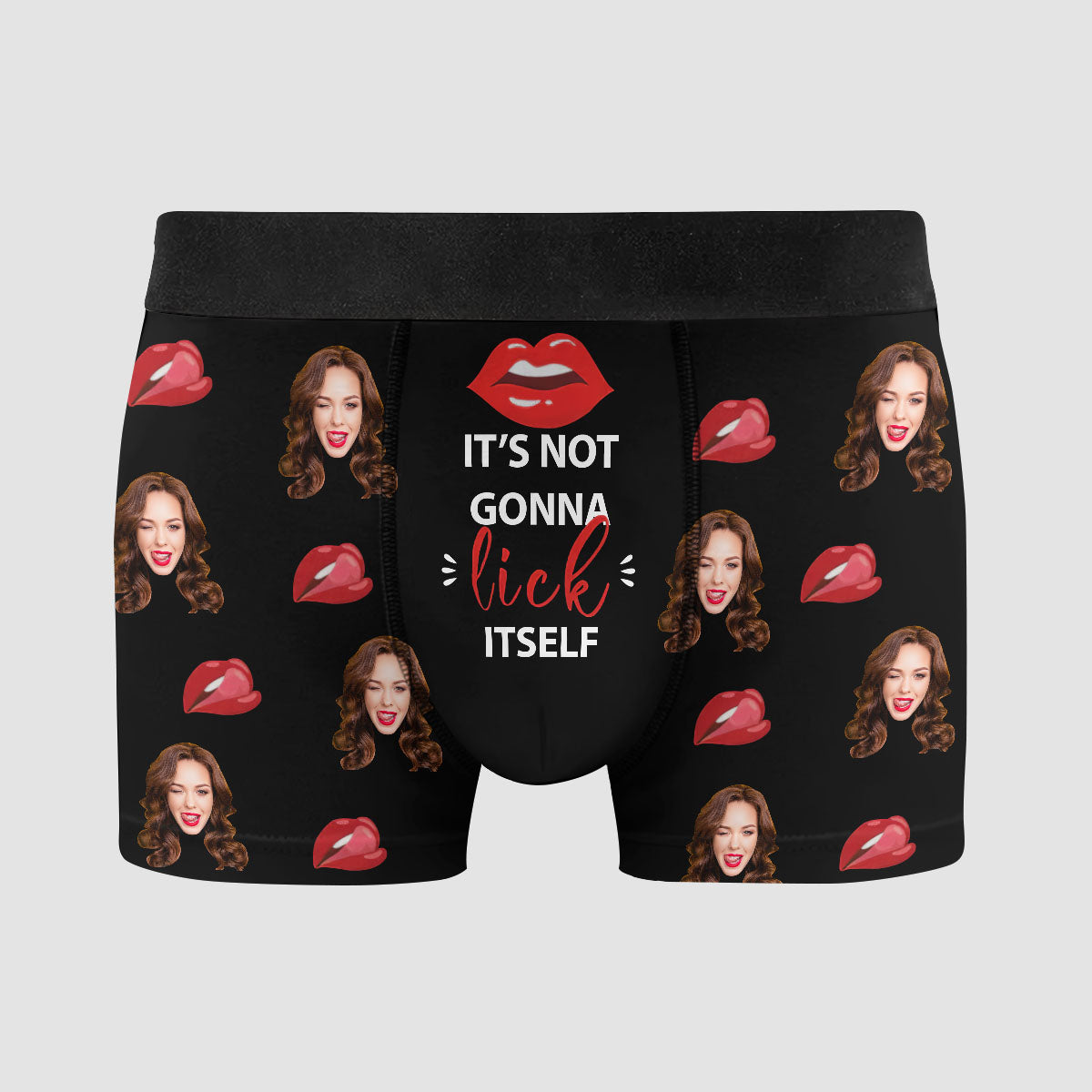 It's Not Gonna Lick Itself - Personalized Custom Men's Boxer Briefs - Gift For Couple, Boyfriend, Husband