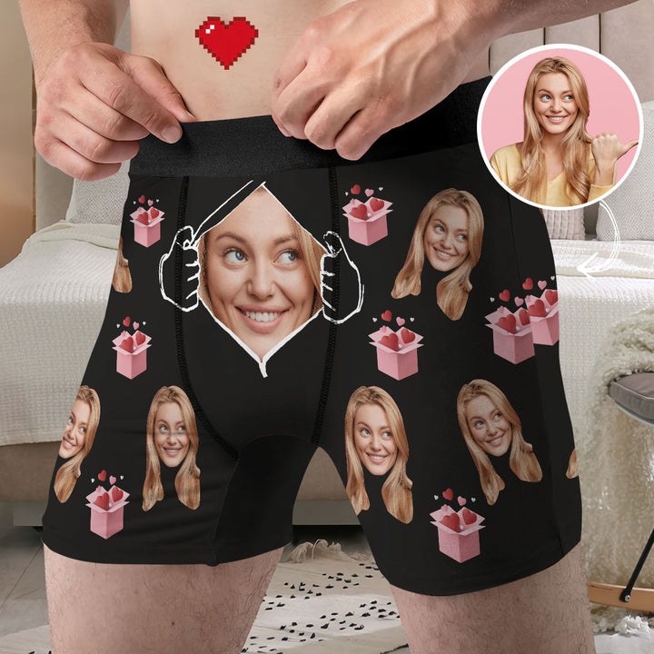 Valentine's Gift - Personalized Custom Men's Boxer Briefs - Gift For Couple, Boyfriend, Husband
