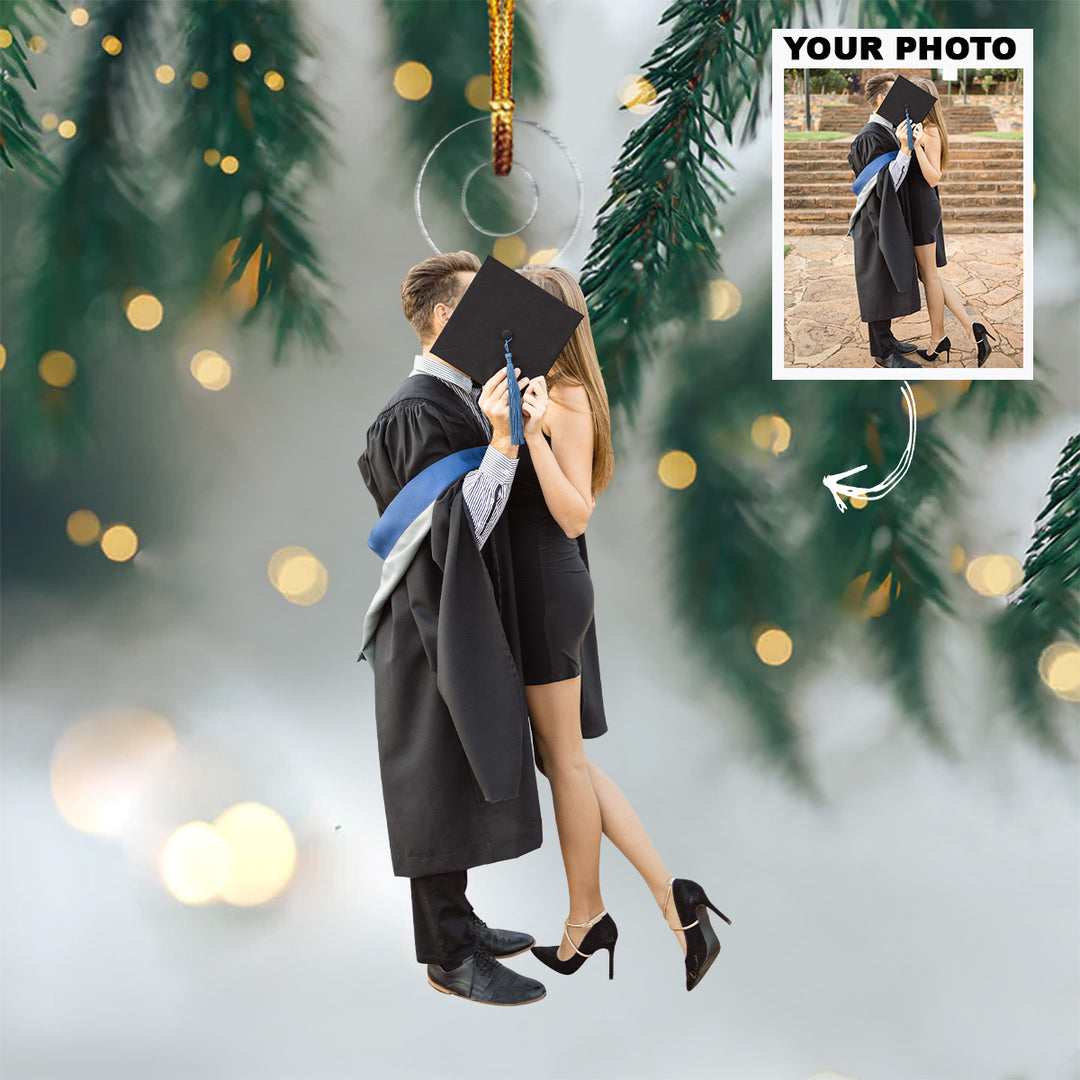 Graduation Day - Personalized Custom Photo Mica Ornament - Christmas Gift For Family Members, Couple, Graduation