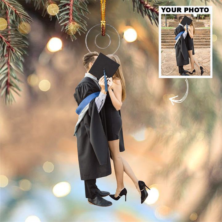 Graduation Day - Personalized Custom Photo Mica Ornament - Christmas Gift For Family Members, Couple, Graduation