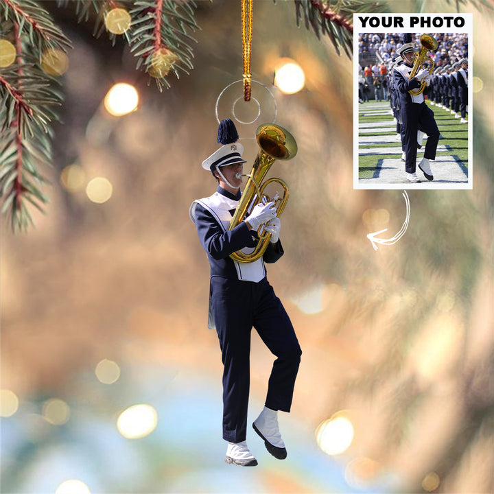 Marching Band Ornament - Personalized Custom Photo Mica Ornament - Christmas Gift For Family Members, Marching Band Members