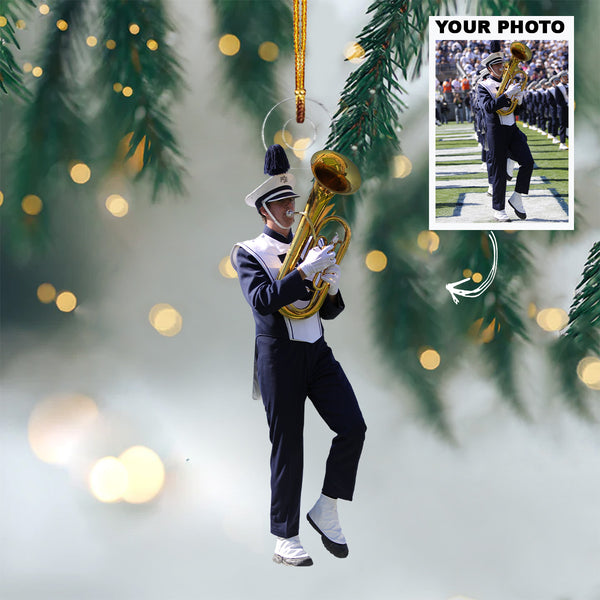 Marching Band Ornament Personalized Custom Photo Mica Ornament Chr