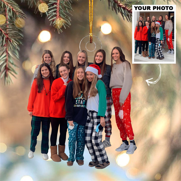 Customized Photo Ornament Special Moment With The Family V3 - Personalized Photo Mica Ornament - Christmas Gift For Family Members