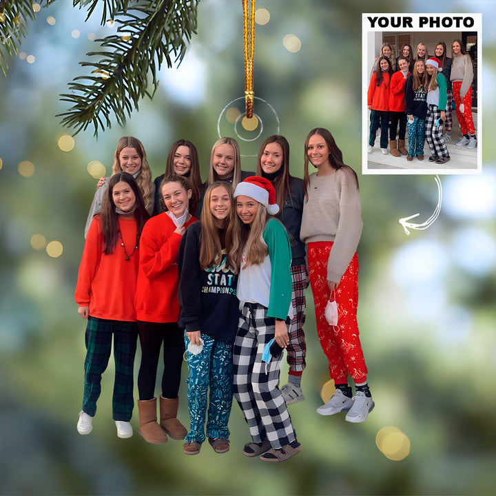 Customized Photo Ornament Special Moment With The Family V3 - Personalized Photo Mica Ornament - Christmas Gift For Family Members