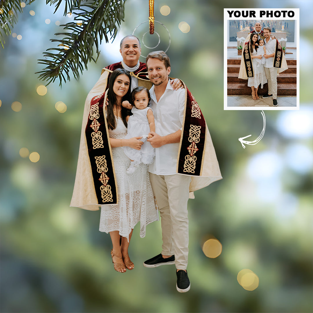 Customized Photo Ornament Family Special Moments V5 - Personalized Photo Mica Ornament - Christmas Gift For Family Members