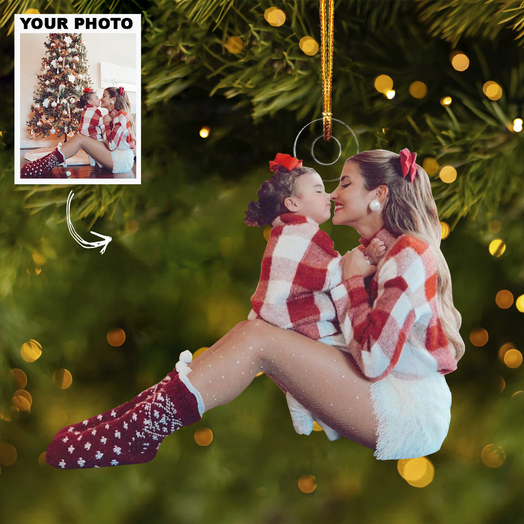 Customized Photo Ornament Mom Christmas - Personalized Photo Mica Ornament