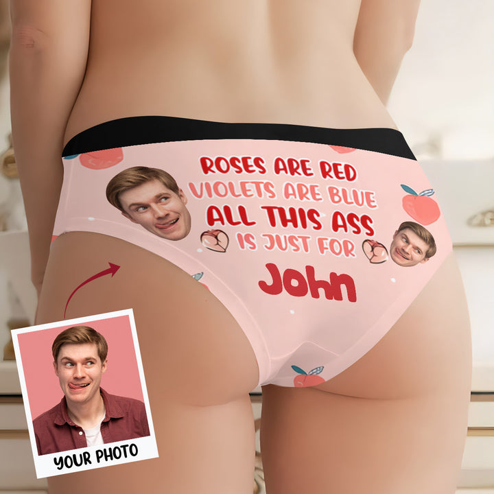 Roses Are Red Violets Are Blue - Personalized Custom Women's Briefs - Gift For Couple, Girlfriend