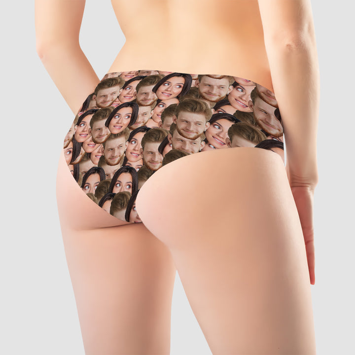 Multi Face You And Me - Personalized Custom Women's Briefs - Gift For Couple, Girlfriend