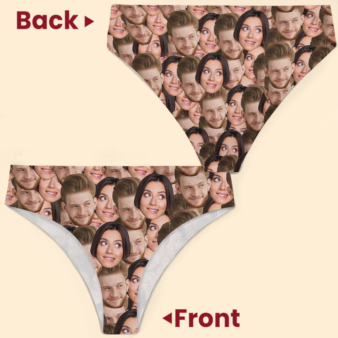 Multi Face You And Me - Personalized Custom Women's Briefs - Gift For Couple, Girlfriend