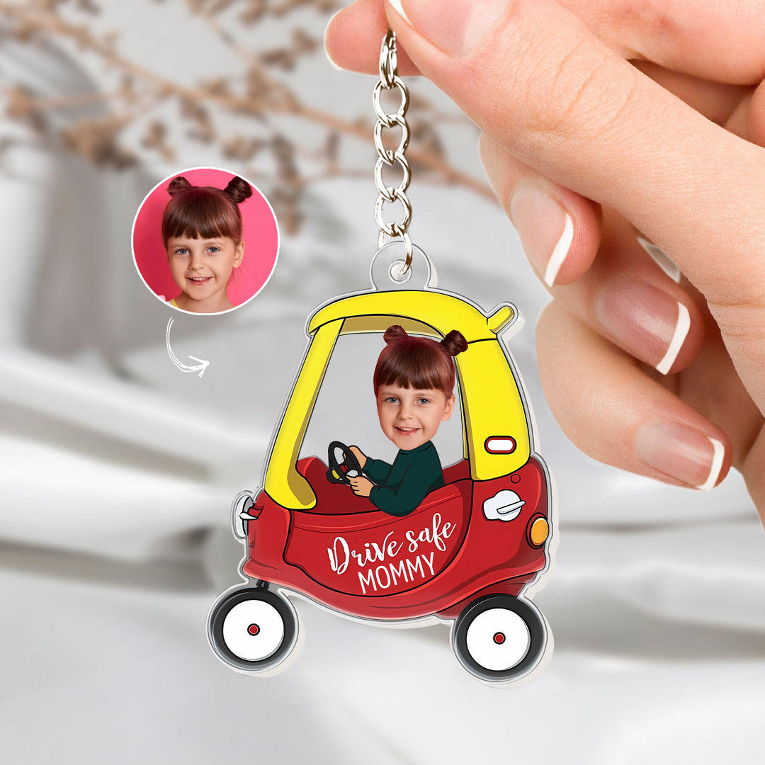 Drive Safe Mommy - Personalized Custom Acrylic Keychain - Gift For Mom, Dad