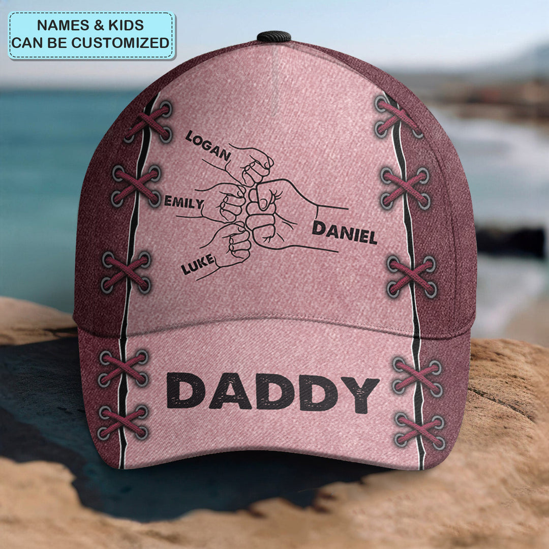Grandpa First Bump - Personalized Custom Classic Cap - Father's Day Gift For Dad