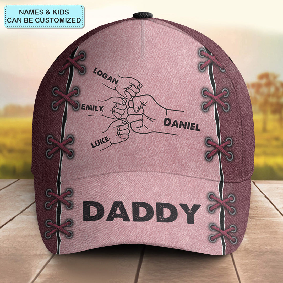 Grandpa First Bump - Personalized Custom Classic Cap - Father's Day Gift For Dad