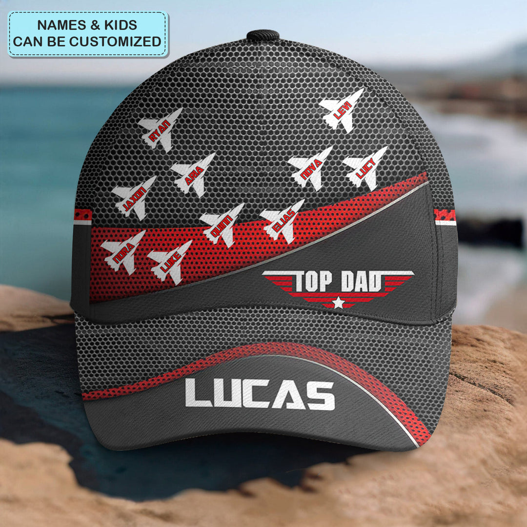 Top Dad - Personalized Custom Classic Cap - Father's Day Gift For Dad