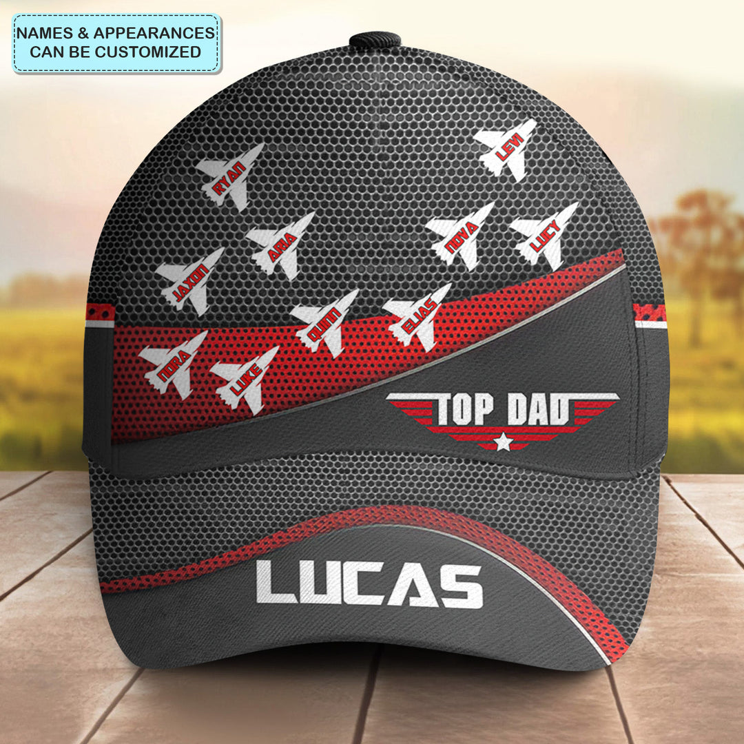 Top Dad - Personalized Custom Classic Cap - Father's Day Gift For Dad