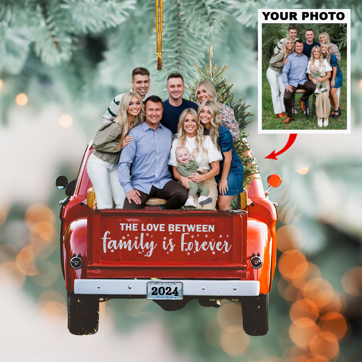 2024 Christmas V3 - Personalized Photo Mica Ornament - Christmas Gift For Grandma, Grandpa, Family Members UPL0VL019