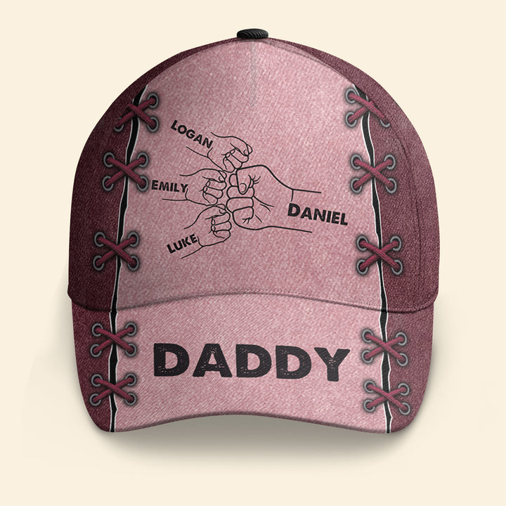 Grandpa First Bump - Personalized Custom Classic Cap - Father's Day Gift For Dad