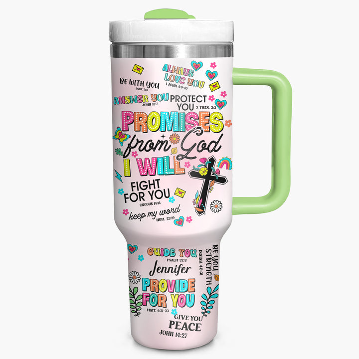 Promise From God - Personalized Tumbler with Handle - Gift For Christian - NCU0DV064