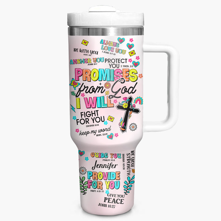 Promise From God - Personalized Tumbler with Handle - Gift For Christian - NCU0DV064