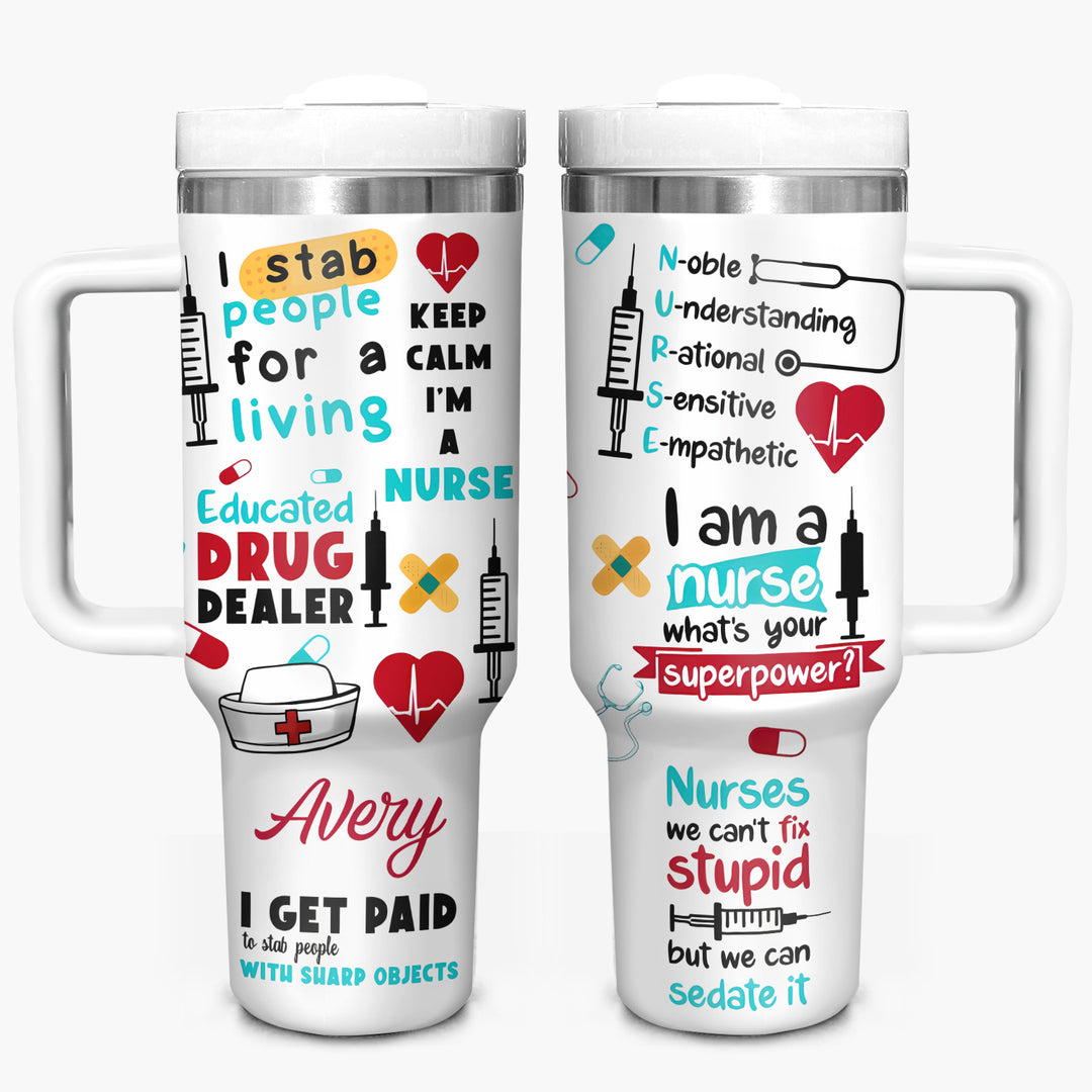 Nurse's Punchline - Tumbler with Handle - NCU0TT026