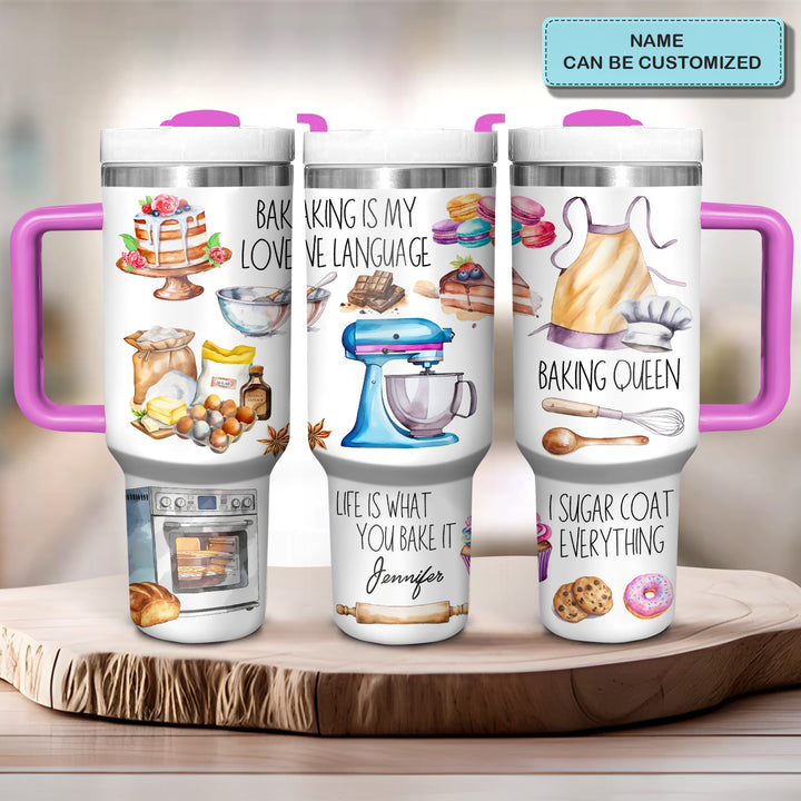 Baking Is My Love Language - Tumbler with Handle - Gift For Bake Lovers - NCU0DV054