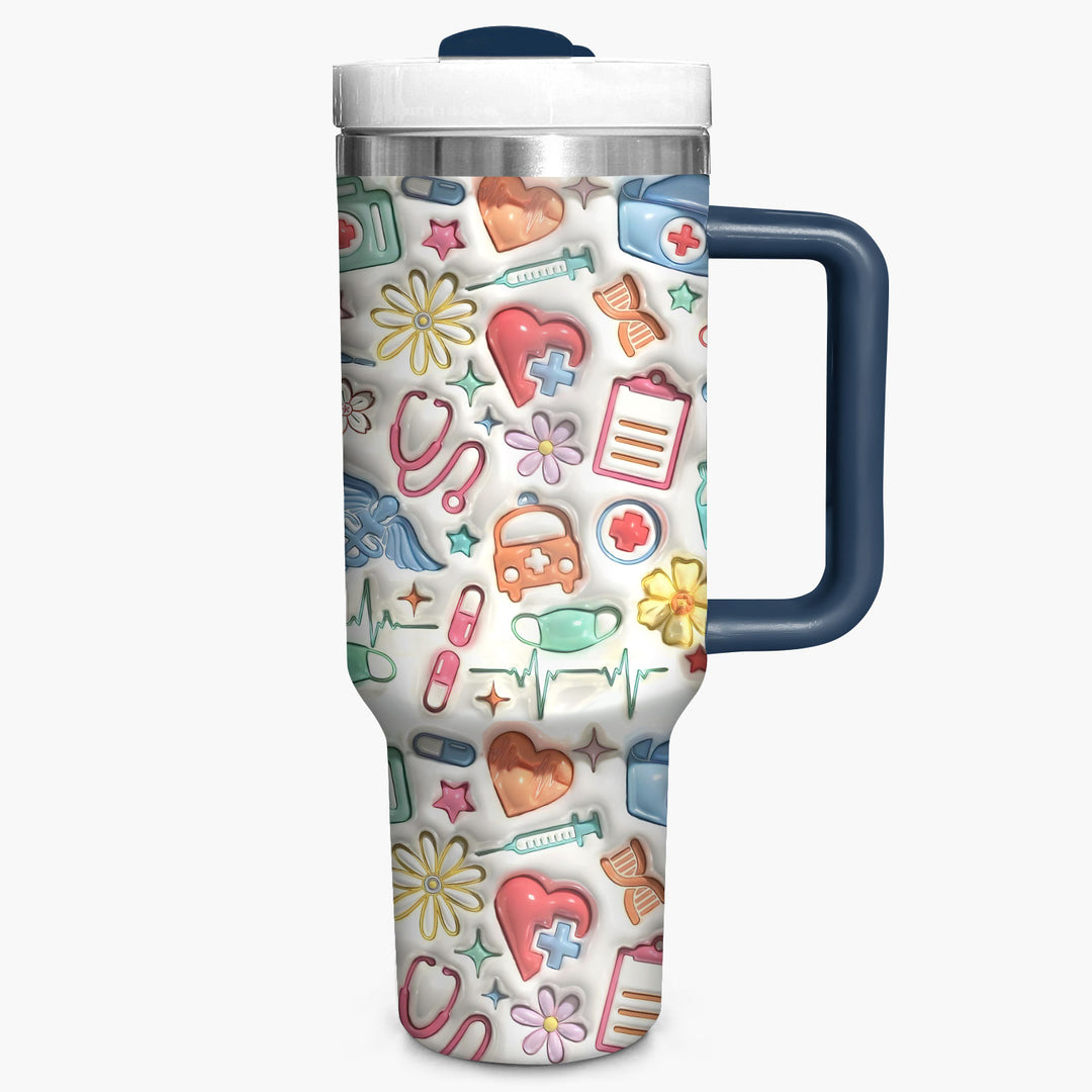 Nurse Scrubs Life - Tumbler With Handle - Gift For Nurses NCU0TL012